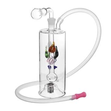 5.5 Inch LED Light Clear Tobaaco Water Glass Pipe Glass Pipes Bottle