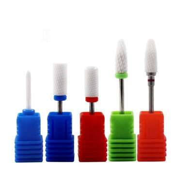 5/12Pcs Ceramic Nail Drill Bits Manicure Machine Accessories Rotary Electric Nai... (QUANTITY: 5PCS)