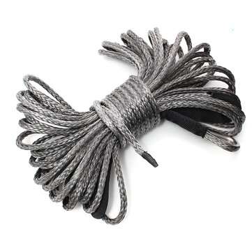 50 Feet 1/4`` 7000lb Synthetic Winch Rope Cable Line with Sheath for ATV UTV