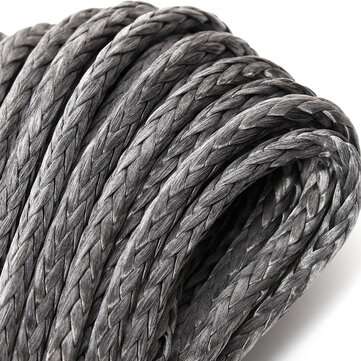 50 Feet 1/4`` 7000lb Synthetic Winch Rope Cable Line with Sheath for ATV UTV