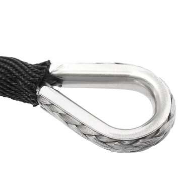 50 Feet 1/4`` 7000lb Synthetic Winch Rope Cable Line with Sheath for ATV UTV