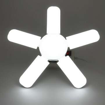 5+1 LED Garage Light 6500K Foldable Deformabl Ceiling Fixture Light Shop Works... (VOLTAGE: 85-265V)