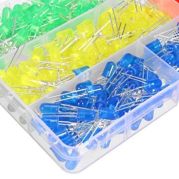 500PCS F5 5mm LED Light-emitting Diode Luminous Tube Beads Resistance Lights Kits Bulb Lamp