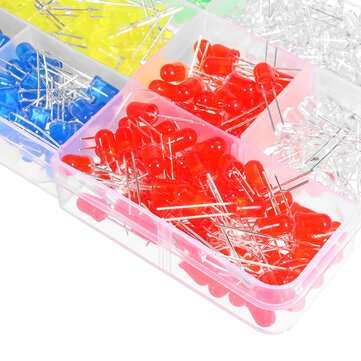 500PCS F5 5mm LED Light-emitting Diode Luminous Tube Beads Resistance Lights Kits Bulb Lamp