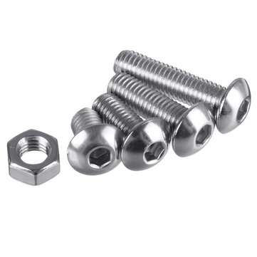 500pPCS Stainless Steel Hex Socket Cap Head Bolts Screws Nuts M3 M4 M5 304 Kit