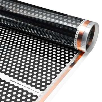 50cm 2M Floor Heating Film Infrared Underfloor Film Pads Honeycomb Reticulated 220V