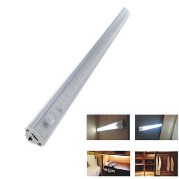 50CM Battery Powered SMD3528 Pure White Warm White PIR Motion Sensor LED Rigi... (COLOR.: WARMWHITE)
