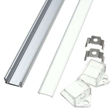 50CM XH-008 U-Style Aluminum Channel Holder For LED Strip Light Bar Under C... (COLOR.: TRANSPARENT)