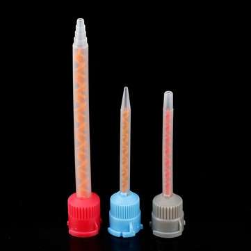 50ml 10:1 AB Glue Tube Dual Glue Cartridge Pointed Flat Screw Head Mixing Tube for Industrial Glue A