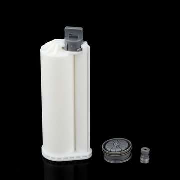 50ml 10:1 AB Glue Tube Dual Glue Cartridge Pointed Flat Screw Head Mixing Tube for Industrial Glue A