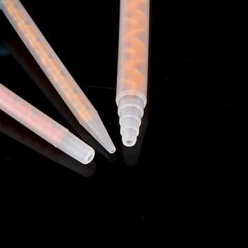 50ml 10:1 AB Glue Tube Dual Glue Cartridge Pointed Flat Screw Head Mixing Tube for Industrial Glue A