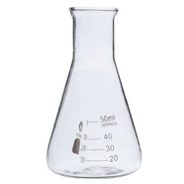 50ml Graduated Narrow Mouth Glass Erlenmeyer Flask Conical Flask 29/40 Ground Joints