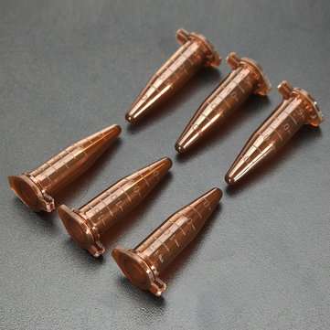 50Pcs 1.5mL Conical Bottom Centrifuge Tube Graduated Brown Polypropylene EP Tube