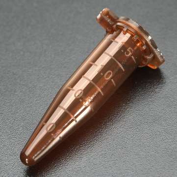 50Pcs 1.5mL Conical Bottom Centrifuge Tube Graduated Brown Polypropylene EP Tube