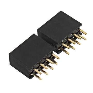 50pcs 2.54mm 2x4P 8P Double Row Female Straight Pin Header Needle Socket Pin Strip