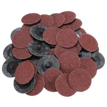 50pcs 36 Grit 2 Inch 50mm Roll Lock Sanding Discs Abrasive Tool for Dremel