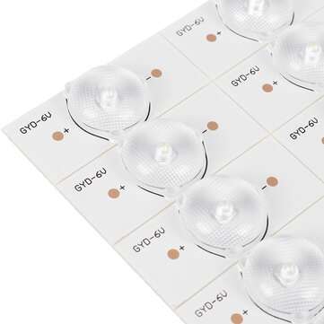 50Pcs 6V Lens Type LED Lamp Beads Particle Lamp Bar LCD TV TV Rear Projection Universal Lamp Bead Ba