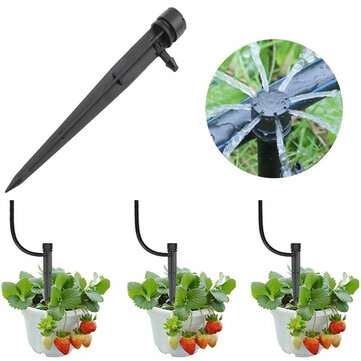 50Pcs 8 Holes Drip Emitters Perfect for 4mm / 7mm Tube Adjustable 360 Degree Water Flow Drip Irrigat