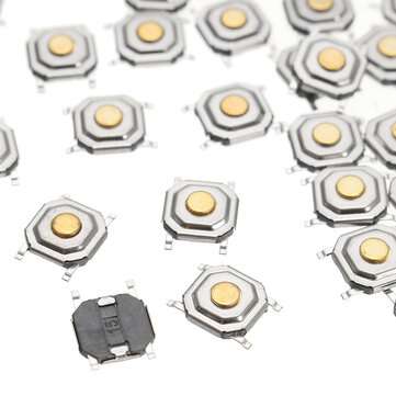 50Pcs DC12V 4 Pins Tact Tactile Push Button Momentary SMD Switch 5x5x1.5MM