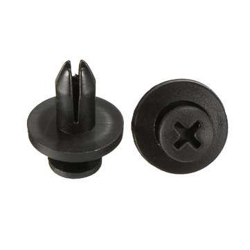 50Pcs Car Bumper Fender 6mm Hole Black Plastic Rivets Car Fastener Clip For Toyota