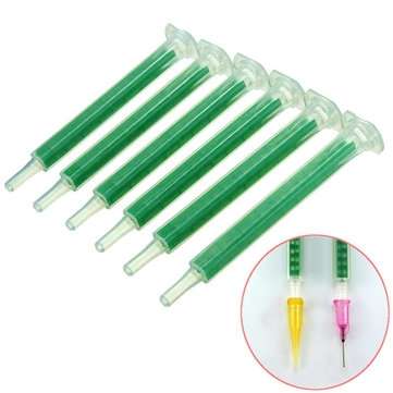 50pcs F6-16 Green AB Glue Mixing Tube Static Mouth Section 16 Nozzles