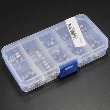 50Pcs Fast Blow Glass Tube Fuse Assortment Kit 5 x 20mm 0.25A~6.3A