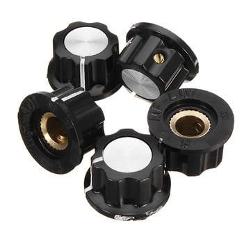 50pcs MF-A01 Bakelite Potentiometer Knob Cap Hat Diameter 20mm Bore Diameter 6.4mm For RV24YN WH118