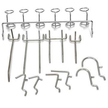 50Pcs Pegboard Display Hooks Assortment Kit  Store Organizing Tools