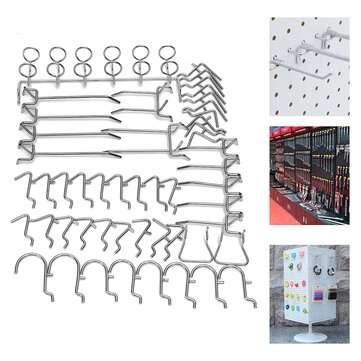 50Pcs Pegboard Display Hooks Assortment Kit  Store Organizing Tools