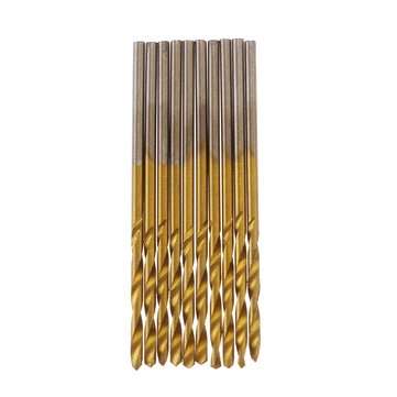 50pcs Titanium Coated High Speed Steel Twist Drill Bit1/1.5/2/2.5/3mm Twist Drill BitWoodworking
