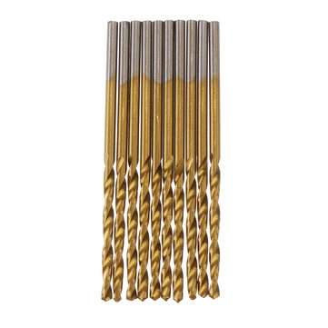 50pcs Titanium Coated High Speed Steel Twist Drill Bit1/1.5/2/2.5/3mm Twist Drill BitWoodworking