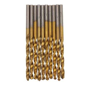 50pcs Titanium Coated High Speed Steel Twist Drill Bit1/1.5/2/2.5/3mm Twist Drill BitWoodworking