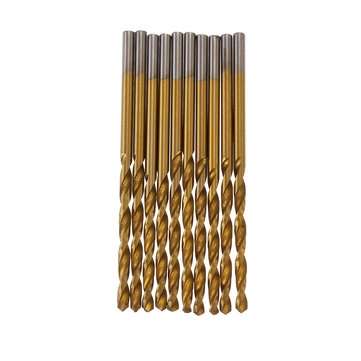 50pcs Titanium Coated High Speed Steel Twist Drill Bit1/1.5/2/2.5/3mm Twist Drill BitWoodworking
