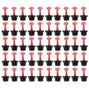 50pcs Reusable Tile Spacers Leveler T-lock Floor Tool Leveling Positioning System Kit