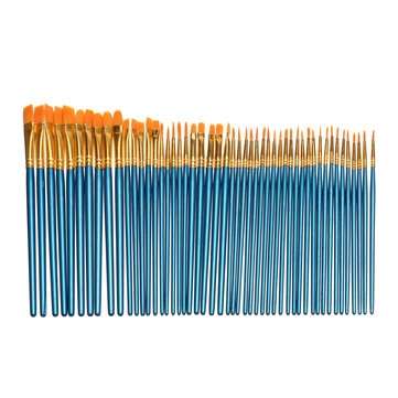 50Pcs/Set Artist Painting Brush Set Watercolor Acrylic Oil Kids School Art Craft Kit