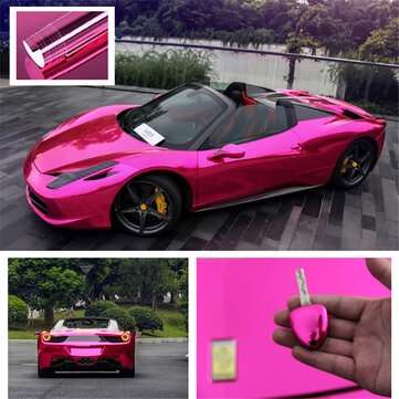 50x152cm Waterproof Chrome Vinyl Car Wrap Decal Sheet Film Sticker (COLOR.: ROSE)