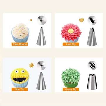 52Pcs/set Tool Cake Decorations Set Gift Kit Baking Supplies Turntable Spatula Stand Diy Equipment f