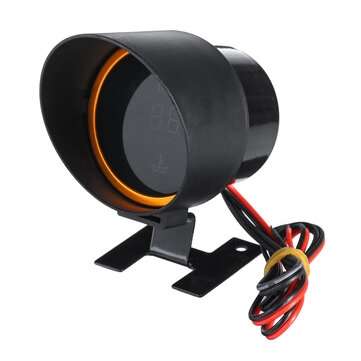 52mm Digital Car  LED Electronic Water Temperature Gauge +Shading Plate