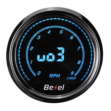 52mm Tachometer Gauge for Ten Color LED Meter 12V Car Gauge  0-9000RPM