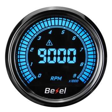52mm Tachometer Gauge for Ten Color LED Meter 12V Car Gauge  0-9000RPM