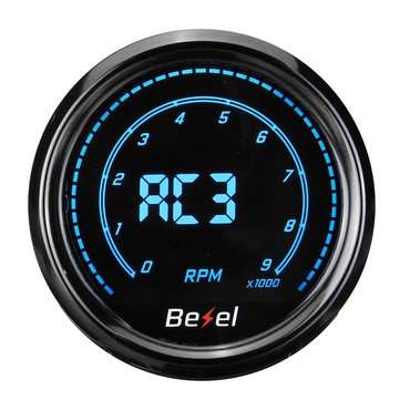 52mm Tachometer Gauge for Ten Color LED Meter 12V Car Gauge  0-9000RPM
