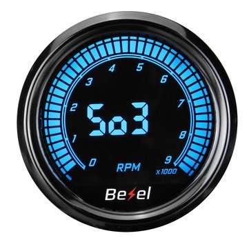 52mm Tachometer Gauge for Ten Color LED Meter 12V Car Gauge  0-9000RPM