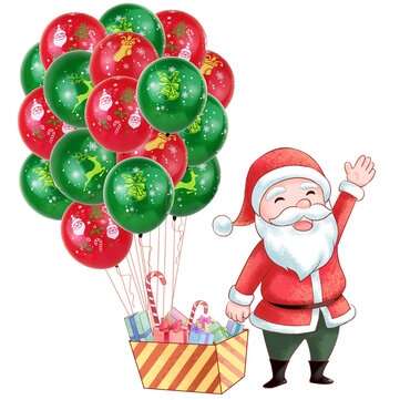 53Pcs Christmas Decorations Set Santa Claus Snowman Bells Tree Decorations Photo Props Christmas Par