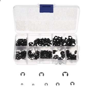 550Pcs External Circlip E-Type Snap Retaining Ring For Shaft 1.5mm to 6mm