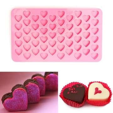 55 Holes Mini Heart Silicone Cake Muffin Chocolate Mold