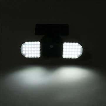 56 LED Solar Dual Head Motion Sensor Light Outdoor Garden Adjustable Spotlight