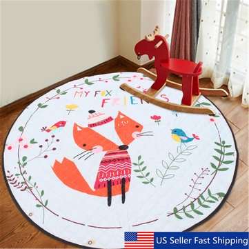 59`` Cotton Baby Kids Gym Play Floor Carpet Mat Activity Crawling Blanket Toys Storage Bag