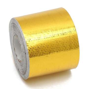 5cmx10m Heat Cool Reflective Tape 500 Degree Gold Heat Protection