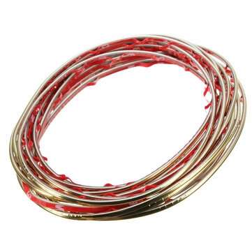 5M Fashion Flexible Trim Car Interior&Exterior Moulding Strip Decorative Line (COLOR.: GOLD)