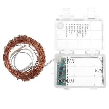 5M/10M/10M+Remote Control Lights String Copper Wire Lamp Battery Type LED Lantern F... (LENGTH: 10M)